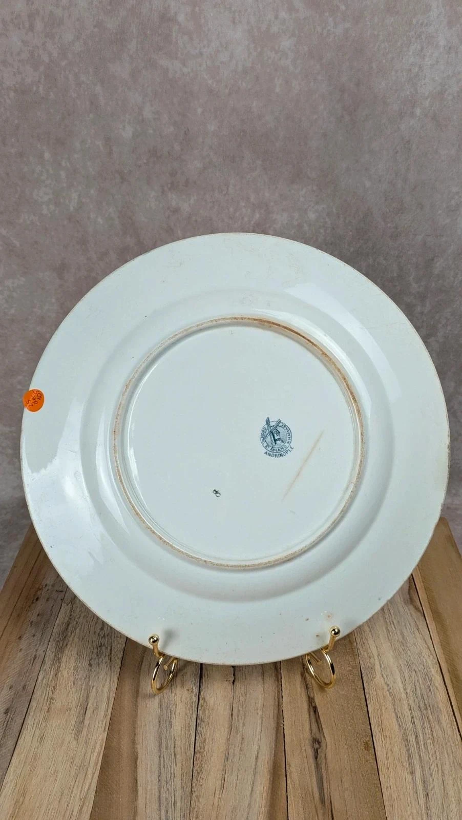 Plat ancien faïence Nord St Amand & Hamage – modèle Andrinople – photo 7